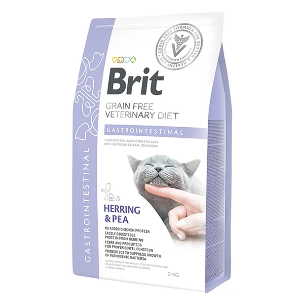 Brit Veterinary Diet Gastrointestinal Ringa Balıklı Sindirim Sistemi Destekleyici Tahılsız Kedi Maması 2KG