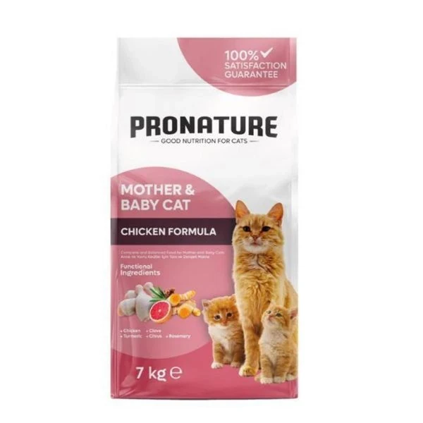 Pronature Mother&Baby Cat Tavuklu Anne ve Yavru Kedi Maması 7KG