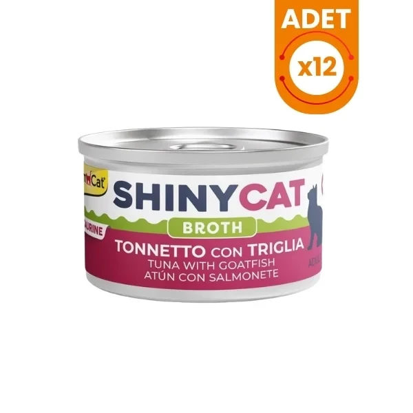 Gimcat Shinycat Broth Sos İçinde Barbun ve Ton Balıklı Konserve Kedi Maması