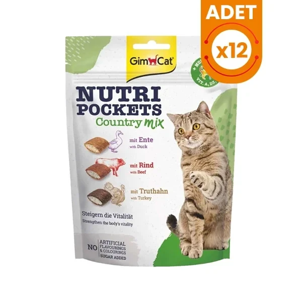 Gimcat Nutri Pockets Country Mix Multivitaminli Kedi Ödül Maması
